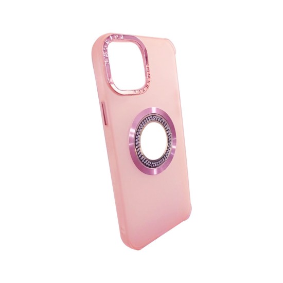 Capa de Silicone com Diamond Designe para Apple iPhone 15 Ultra Rosa